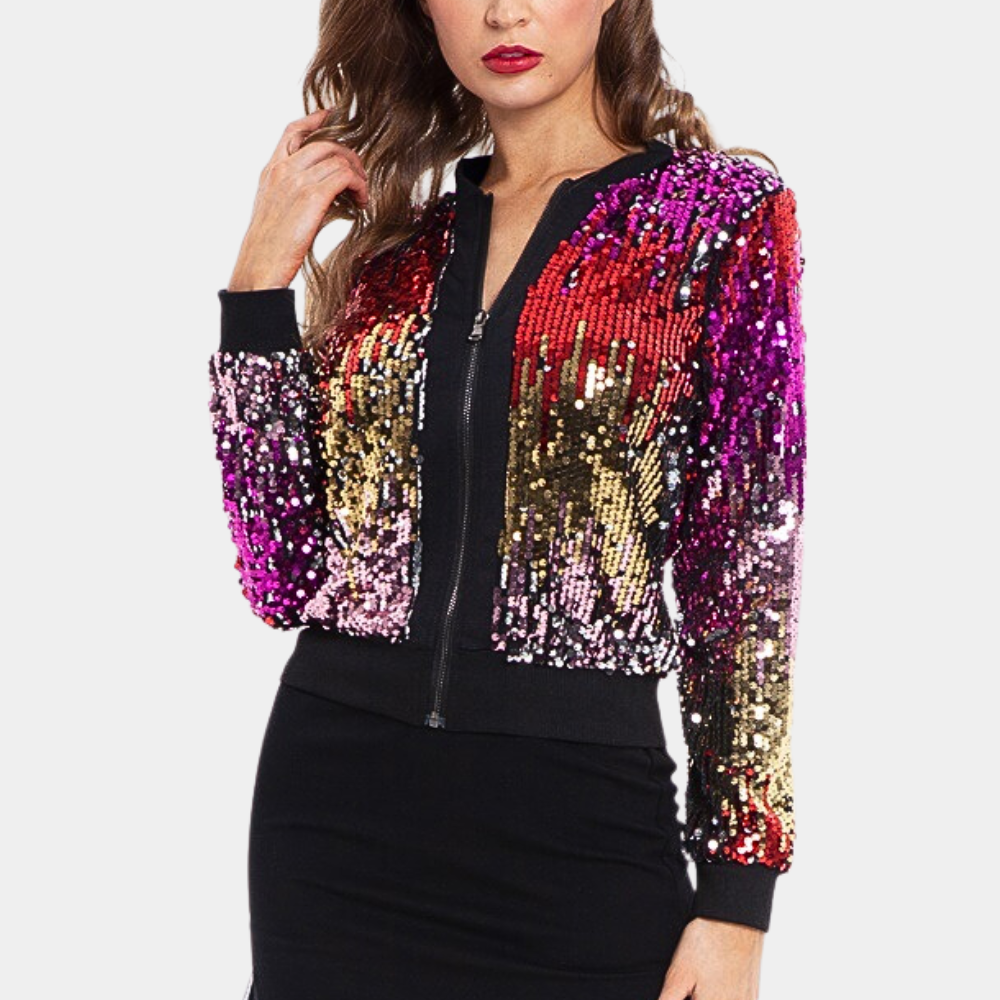 Autumn Jacket Women Sequins Short Fashionable