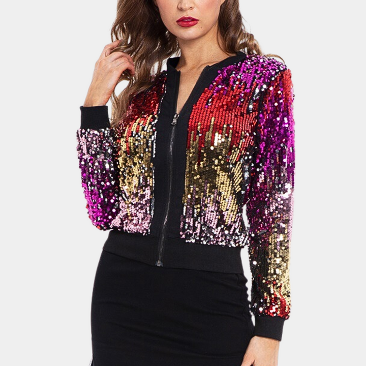 Autumn Jacket Women Sequins Short Fashionable