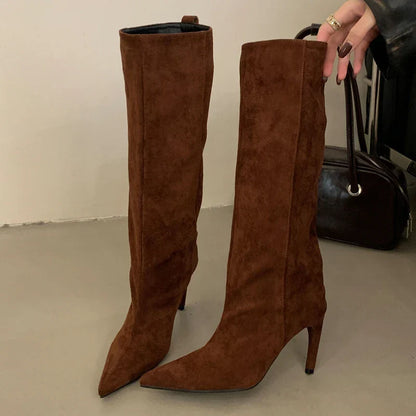 Stylish Women's Knee-High Lace-Up Boots