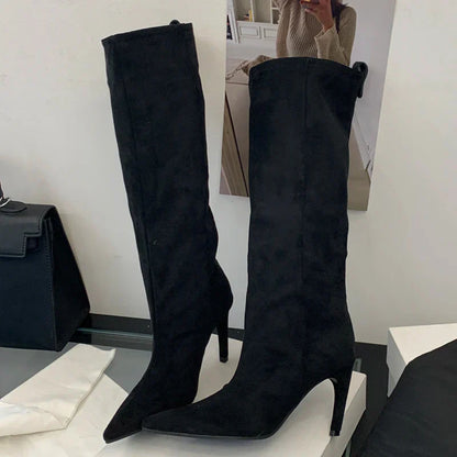 Stylish Women's Knee-High Lace-Up Boots
