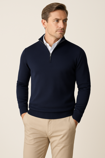 Men's Quarter-Zip Pullover Modern Sporty