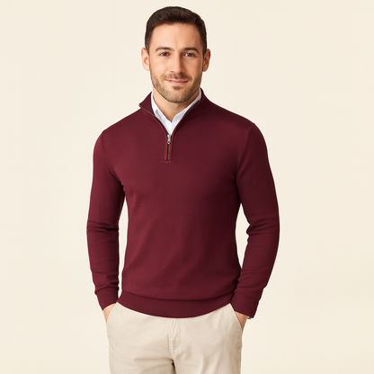 Men's Quarter-Zip Pullover Modern Sporty