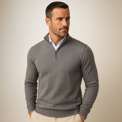 Men's Quarter-Zip Pullover Modern Sporty
