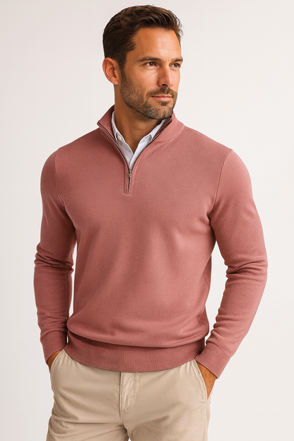 Men's Quarter-Zip Pullover Modern Sporty