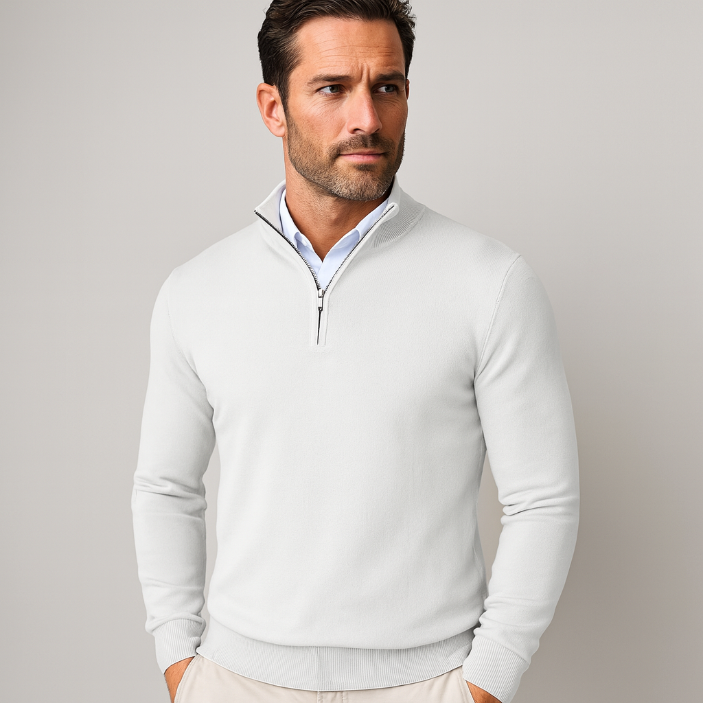 Men's Quarter-Zip Pullover Modern Sporty