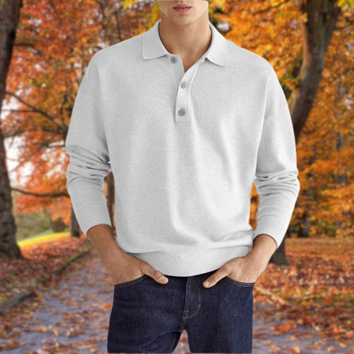 Men's Polo Sweater Classic Modern