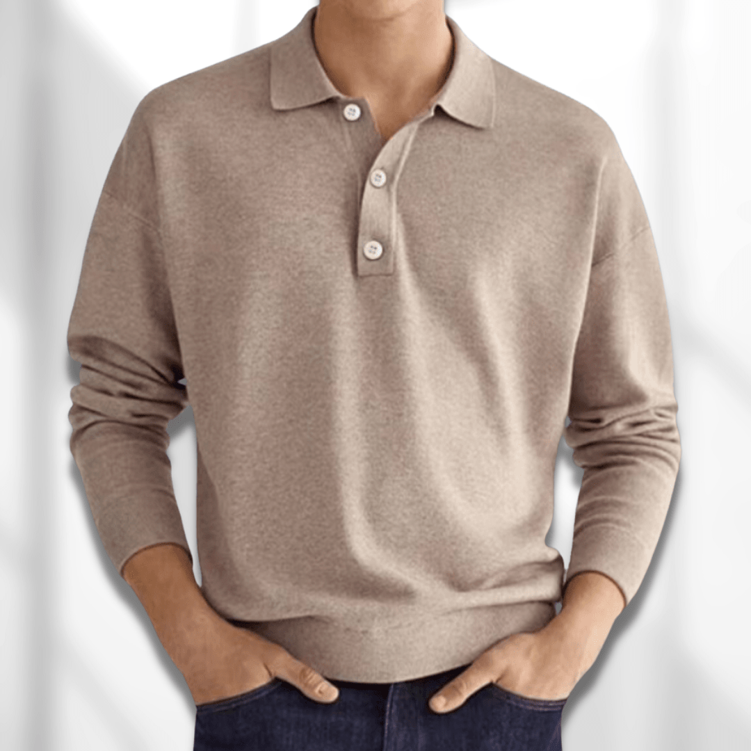 Herren Polo Pullover Klassisch Mit Kragen - IdealeKleiden
