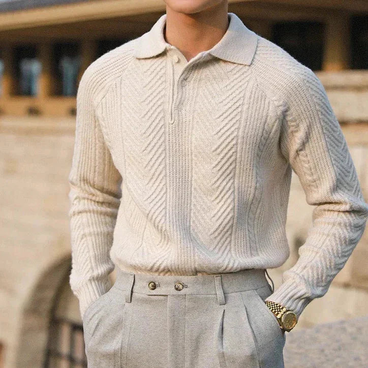 Stylish Men's Pullover with Collar