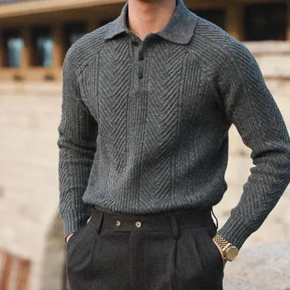 Stylish Men's Pullover with Collar