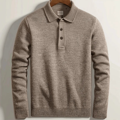 Men's Modern Collared Knit Sweater