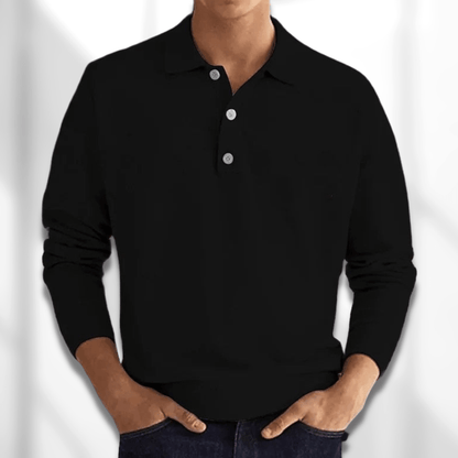 Men's Long Sleeve Modern Button-Front Sweater