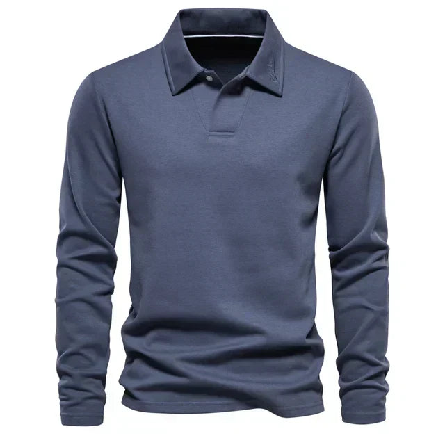 Men's Long Sleeve Polo Shirt Comfortable