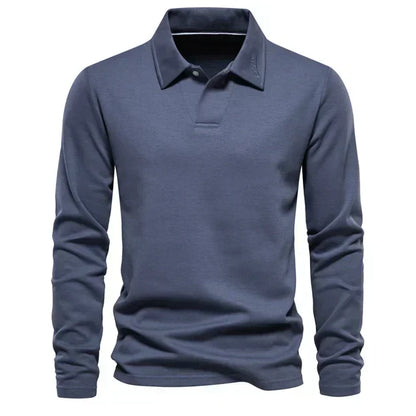 Men's Long Sleeve Polo Shirt Comfortable