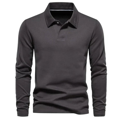Men's Long Sleeve Polo Shirt Comfortable