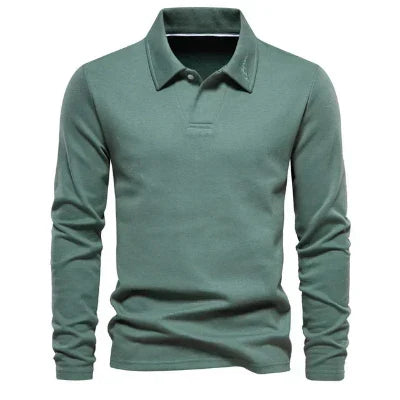 Men's Long Sleeve Polo Shirt Comfortable
