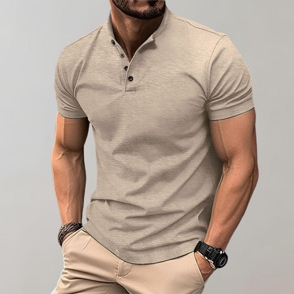 Men's Plain Short Sleeve Polo Shirt