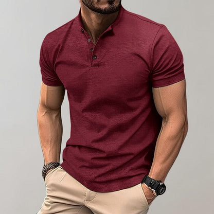 Men's Plain Short Sleeve Polo Shirt