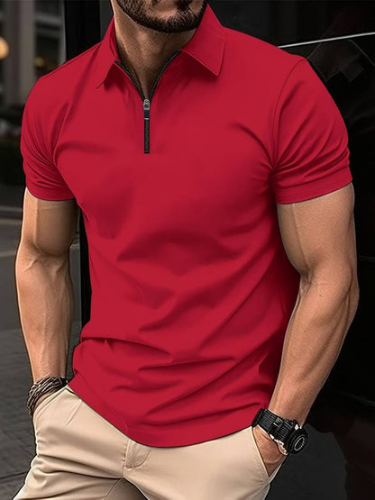 Men's Short-Sleeve Polo Shirt Elegant Design