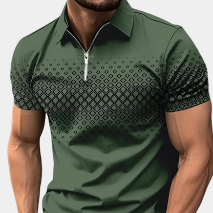 Men's Quarter-Zip Polo Shirt Elegant
