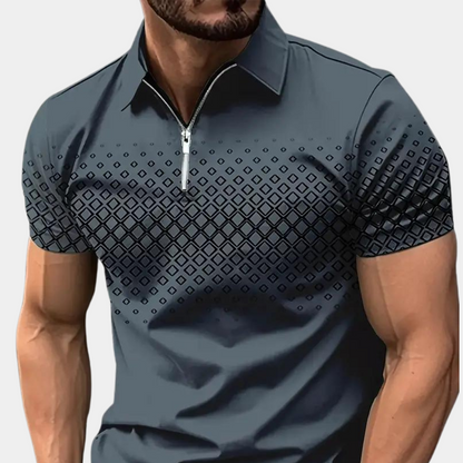 Men's Quarter-Zip Polo Shirt Elegant