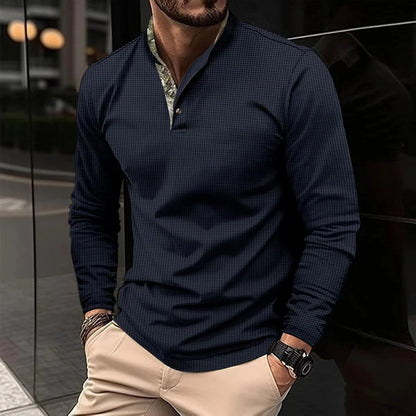 Men's Classic Long-Sleeved Polo Shirt
