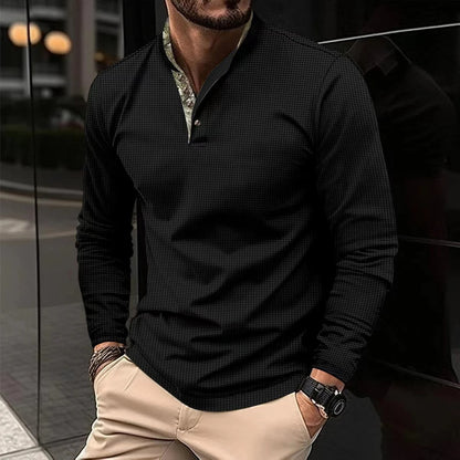 Men's Classic Long-Sleeved Polo Shirt