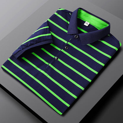 Men's Classic Striped Polo Shirt