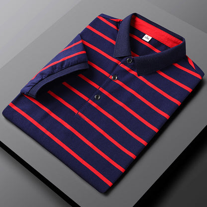 Men's Classic Striped Polo Shirt