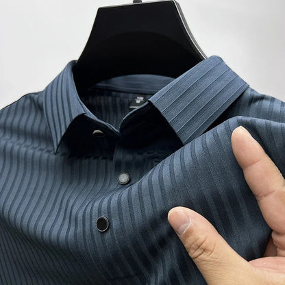 Men's Short Sleeve Polo Shirt Buttons Collar