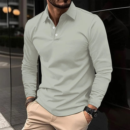 Men's Classic Long Sleeve Polo Shirt