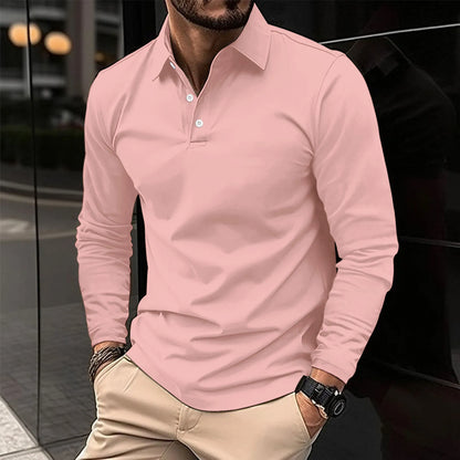 Men's Classic Long Sleeve Polo Shirt