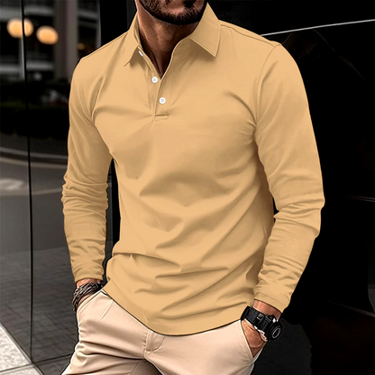 Men's Classic Long Sleeve Polo Shirt