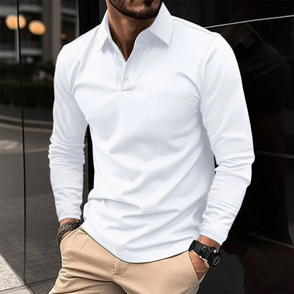 Men's Classic Long Sleeve Polo Shirt