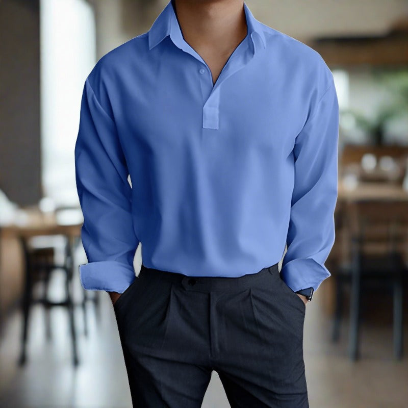 Men's Comfortable Long-Sleeved Elegant Polo Shirt