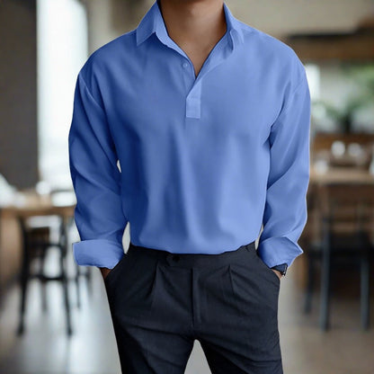 Men's Comfortable Long-Sleeved Elegant Polo Shirt