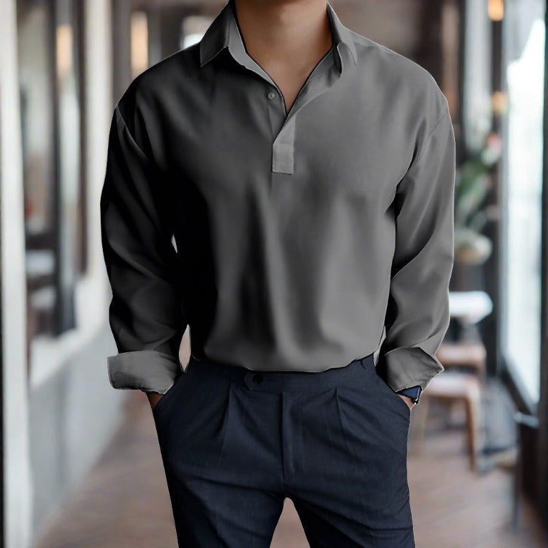 Men's Comfortable Long-Sleeved Elegant Polo Shirt