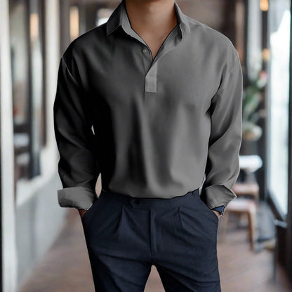 Men's Comfortable Long-Sleeved Elegant Polo Shirt