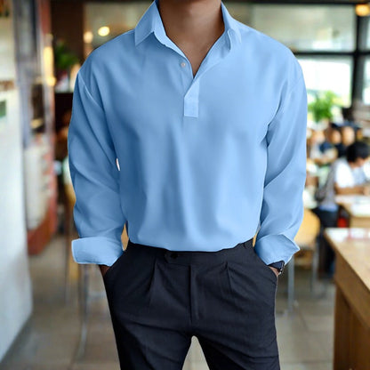 Men's Comfortable Long-Sleeved Elegant Polo Shirt