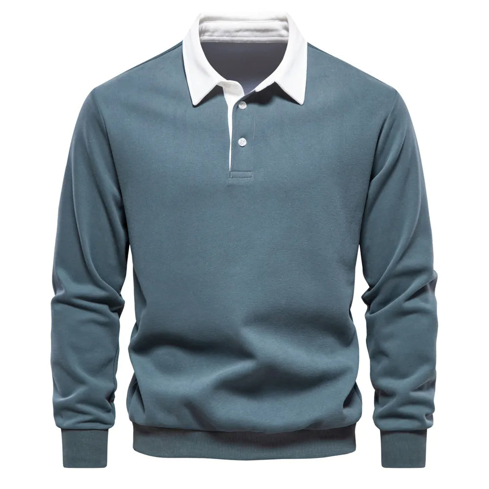 Men's Long-Sleeved Polo Shirt