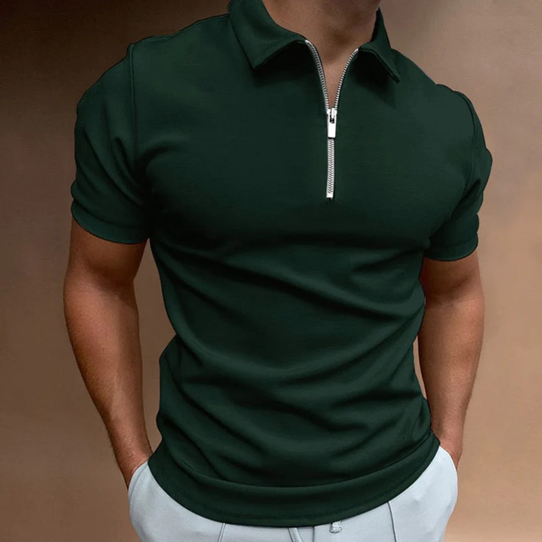 Men's Quarter-Zip Polo Shirt