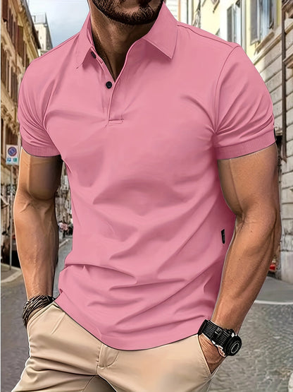 Fashionable Men's Short-Sleeved Polo Shirt