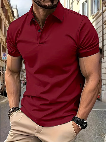Fashionable Men's Short-Sleeved Polo Shirt
