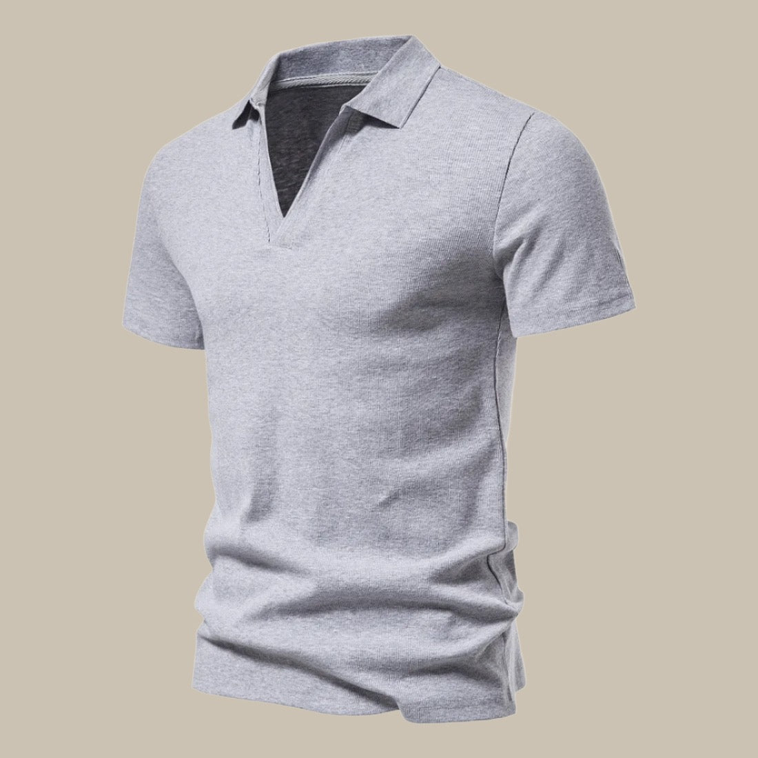 Men's Polo Shirt V-Neck Modern Sporty