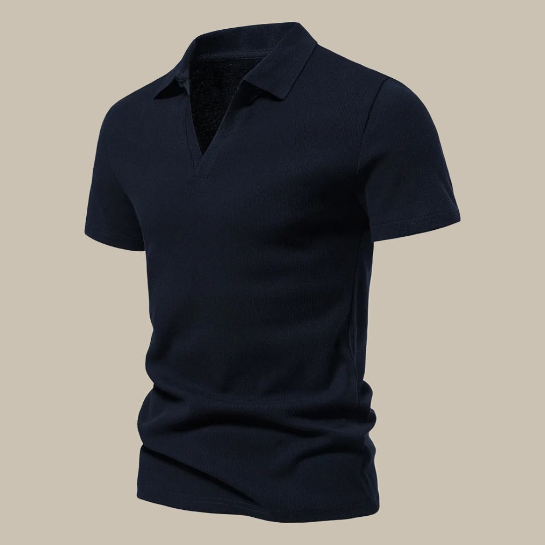 Men's Polo Shirt V-Neck Modern Sporty