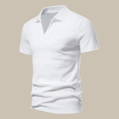 Men's Polo Shirt V-Neck Modern Sporty