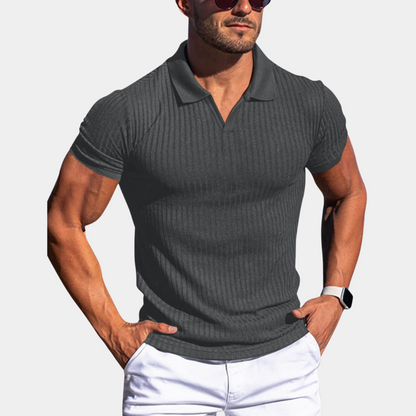 Men's Classic Ribbed Polo Shirt
