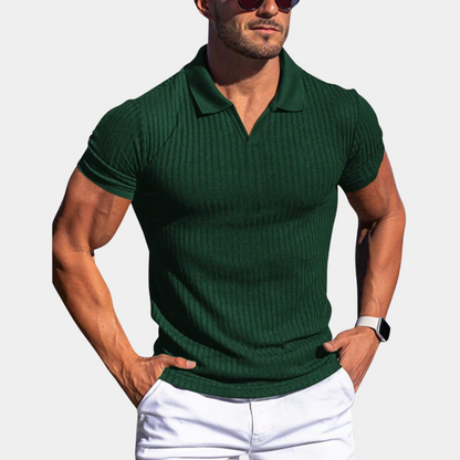 Men's Classic Ribbed Polo Shirt