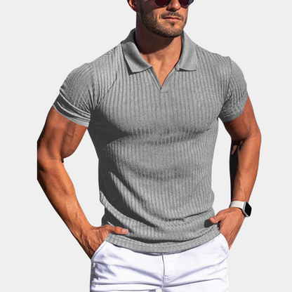 Men's Classic Ribbed Polo Shirt