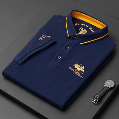 Men's Classic Polo Shirt with Button Placket