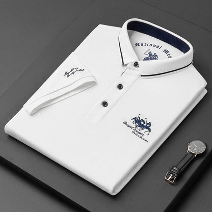 Men's Classic Polo Shirt with Button Placket